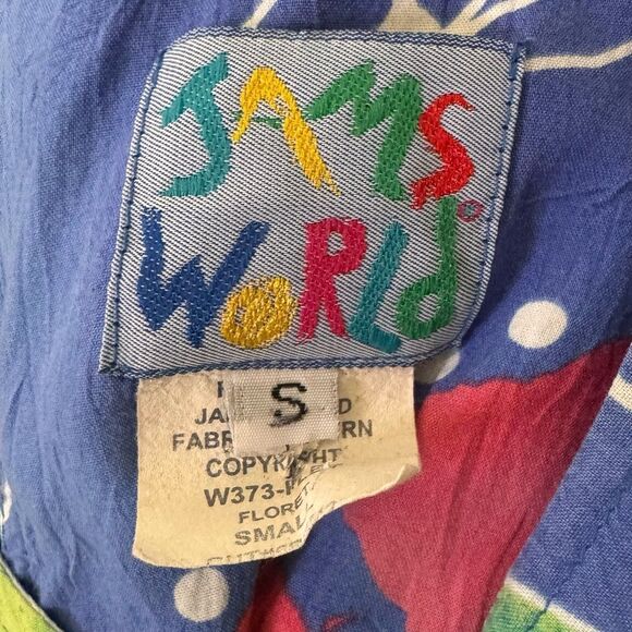 Vintage Jams World Tank Minidress — Floret Blue Print, Made in Hawaii, Rare Sz S - Picture 4 of 14